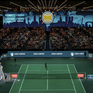 Het tennis court van ABN AMRO Open in Ahoy